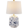 Greyon Ceramic Table Lamp, White/Blue - Lighting - 5