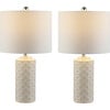 Set of 2 Artef Ceramic Table Lamps, Cream - Lighting - 4