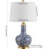 Leia Ceramic Table Lamp, Blue/White - Lighting - 4