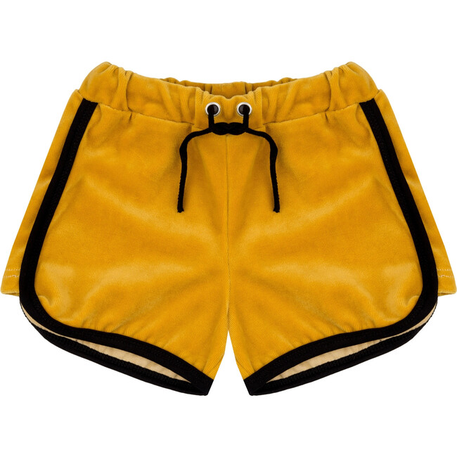 Velour Retro Shorts Golden Gator Yellow
