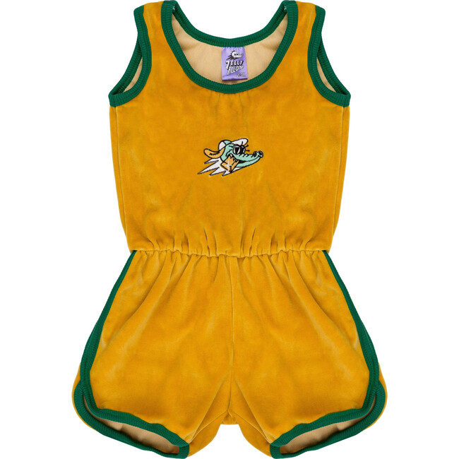 Velour Jumpsuit Golden Gator Yellow - Rompers - 1
