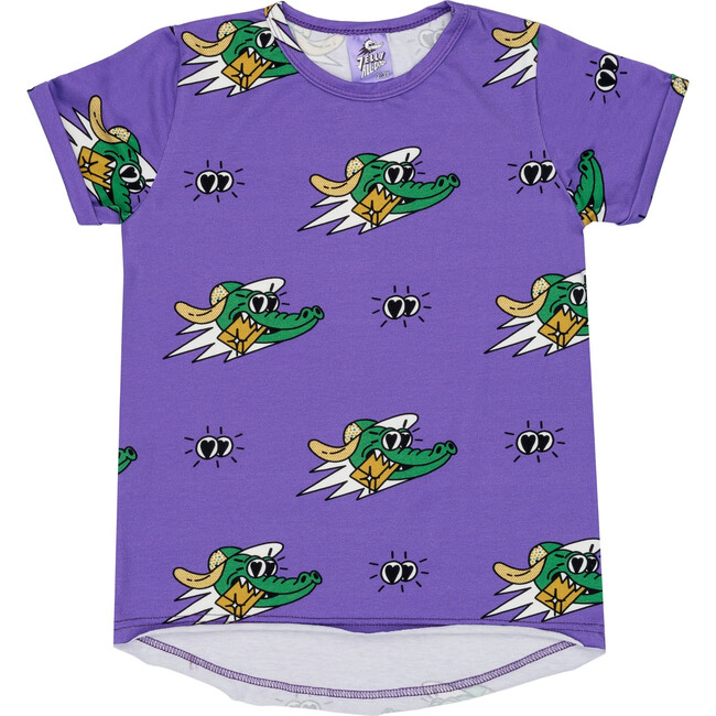 Short Sleeve T-Shirt Golden Gator Purple - Tees - 1