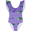 Puff Collar Swimsuit Golden Gator Purple - One Pieces - 1 - thumbnail