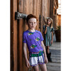 Short Sleeve T-Shirt Golden Gator Purple - Tees - 3