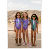 Puff Collar Swimsuit Golden Gator Purple - One Pieces - 3