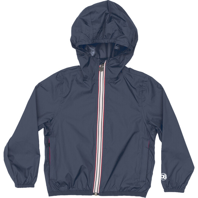 Sam Packable Rain Jacket, Navy - Raincoats - 1