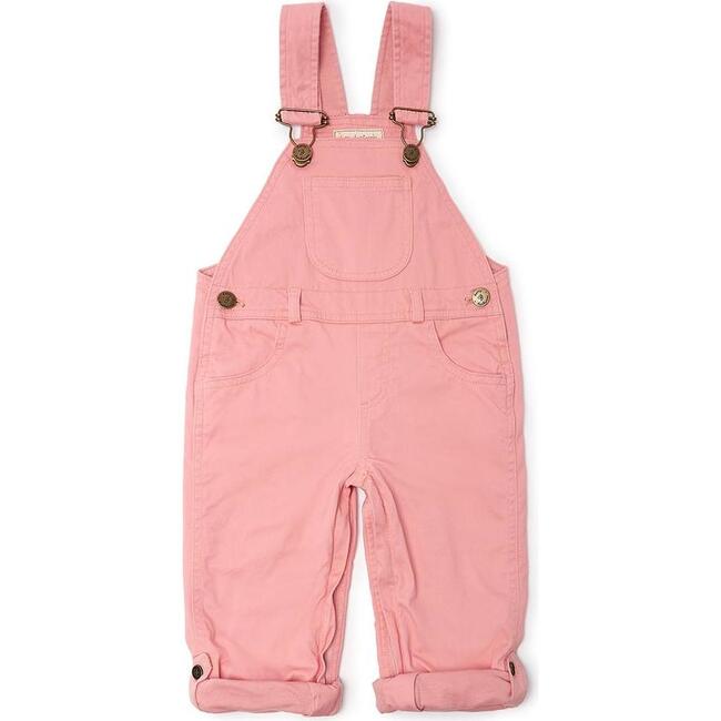 Denim Dungarees, Pink - Overalls - 1