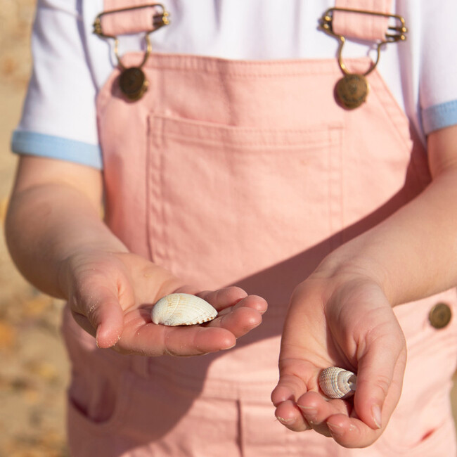Denim Dungarees, Pink - Overalls - 2