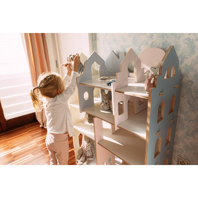 My Mini Dollhouse, Vanilla/Grey/Pink/Blue - Dollhouses - 7