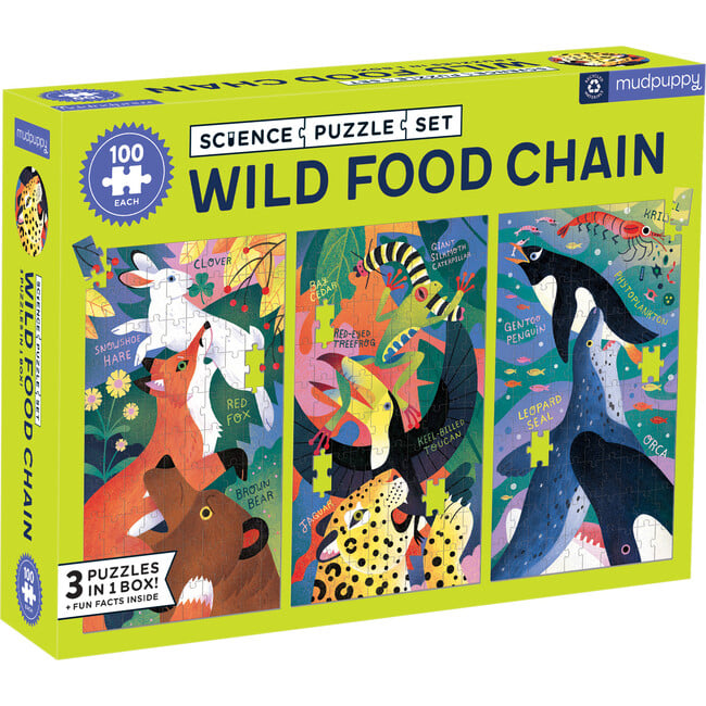 Wild Food Chain Science Puzzle Set - Wooden Puzzles - 1