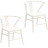 Crescent Chairs Pair, White - Kids Seating - 1 - thumbnail