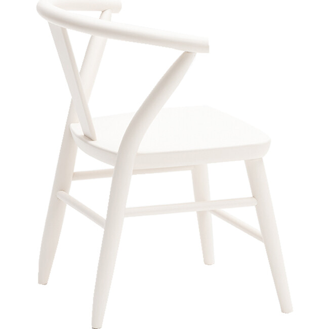 Crescent Chairs Pair, White - Kids Seating - 3