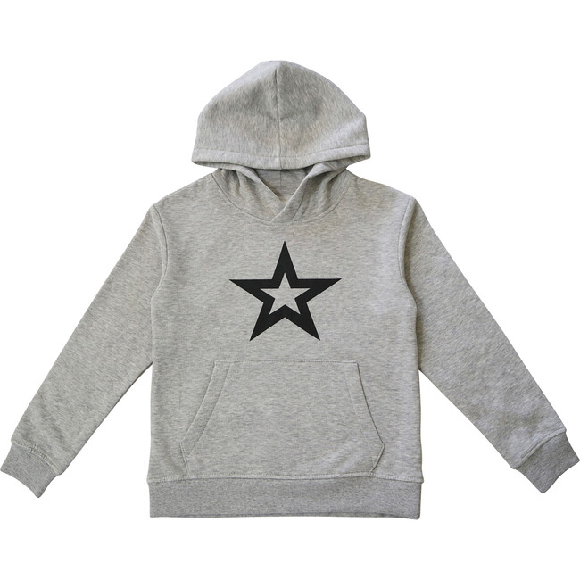 Star Hoodie, Cloud Gray - Sweatshirts - 1