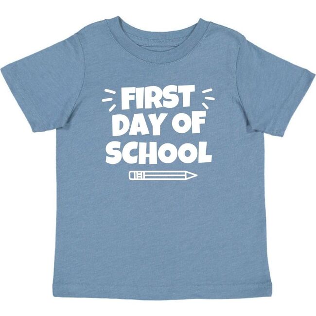 First Day of School S/S Shirt, Indigo - Shirts - 1