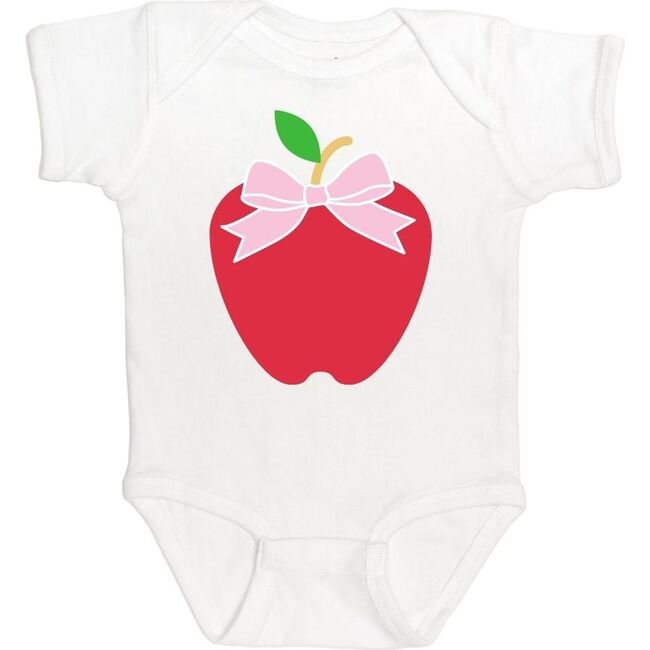 Apple S/S Bodysuit, White