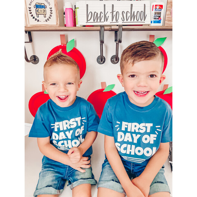 First Day of School S/S Shirt, Indigo - Shirts - 3