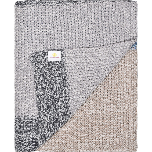 Vena Throw Blanket, Pink/Grey