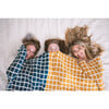 Sveda Reversible Squares Throw, Mustard/Blue - Throws - 5