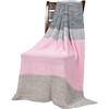 Vena Throw Blanket, Pink/Grey - Throws - 2