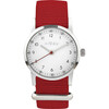 Millow Classic Watch, Red and Silver - Watches - 1 - thumbnail