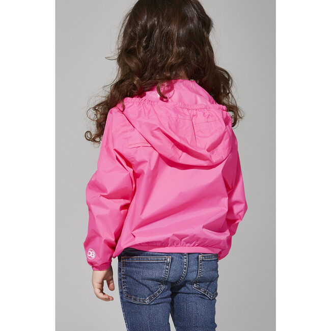 Sam Packable Rain Jacket, Pink Fluo