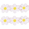 Triple Daisy Alligator Clips, White and Light Pink - Hair Accessories - 2