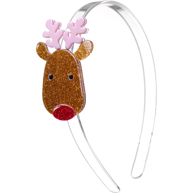 Santa's Reindeer Headband, Copper - Hair Accessories - 1
