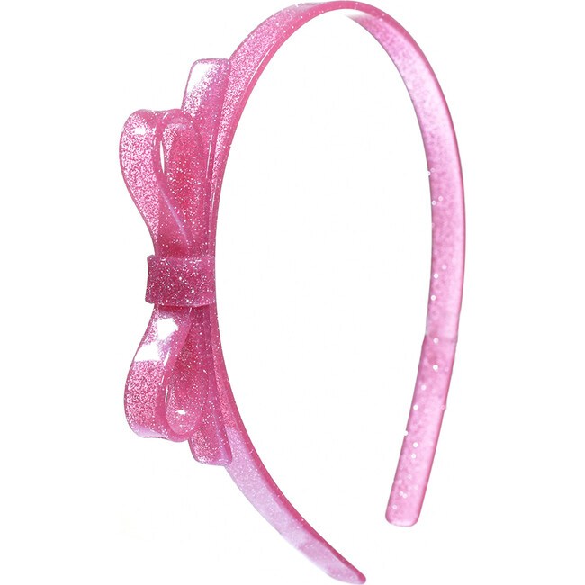 Thin Bow Headband, Vintage Pink