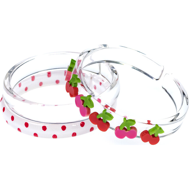 Multi Cherry Clear & Dots Bangles
