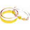 Multi Pineapple Pink Yellow Bangles - Bracelets - 1 - thumbnail