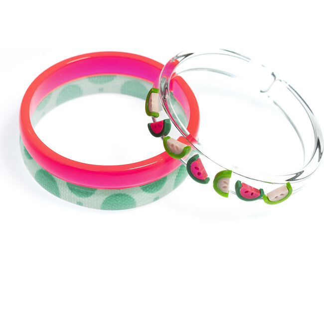 Multi Watermelon Pink Green Bangles - Bracelets - 1
