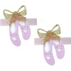 Ballet Slipper Satin Pink Alligator Clip - Hair Accessories - 1 - thumbnail