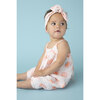 Muslin Romper with Bow Back, Peach - Onesies - 2
