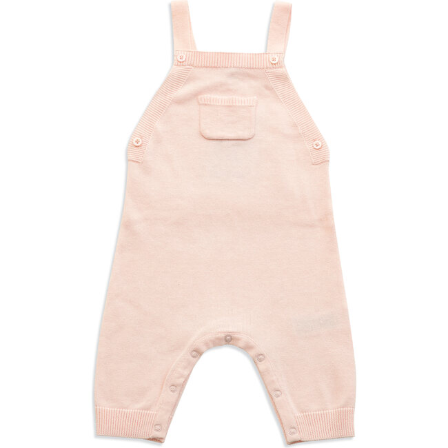 Knit Overall, Light Pink - Overalls - 1