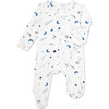 Moon & Stars Zipper Footie, Blue - Onesies - 1 - thumbnail