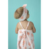 Muslin Romper with Bow Back, Peach - Onesies - 4