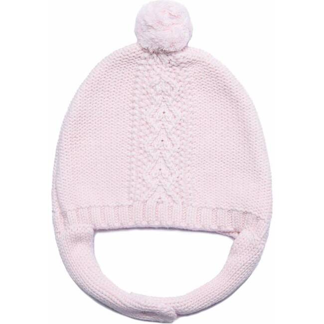Solid Cable Pilot Hat, Pale Pink - Hats - 1