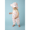 Muslin Romper with Bow Back, Peach - Onesies - 5