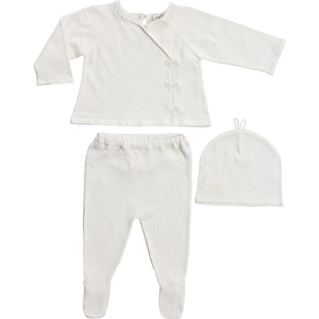 Classic Kimono 3 Piece Set, Ivory - Mixed Apparel Set - 1