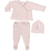 Classic Kimono 3 Piece Set, Baby Pink - Mixed Apparel Set - 1 - thumbnail