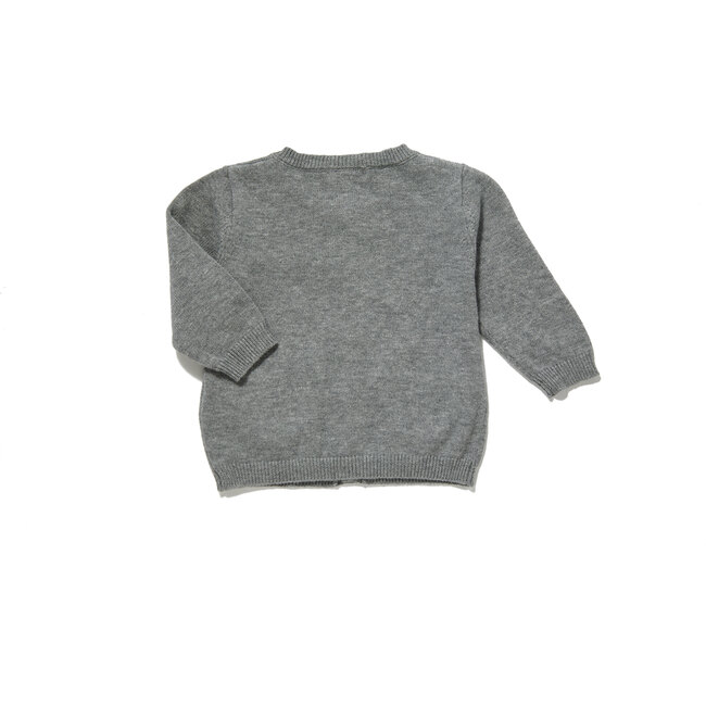 Fox Cardigan, Grey - Angel Dear Tops | Maisonette