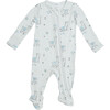 Zipper Footie, Blue LLama - Rompers - 1 - thumbnail