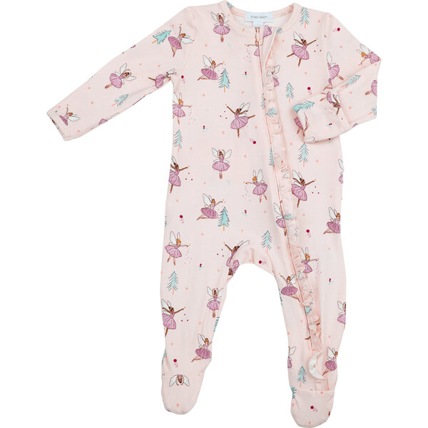 Ruffle Zipper Footie, Sugar Plum Fairies - Angel Dear Rompers | Maisonette