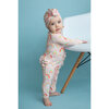 Ruffle Zipper Footie, Pink Rainbows - Rompers - 2