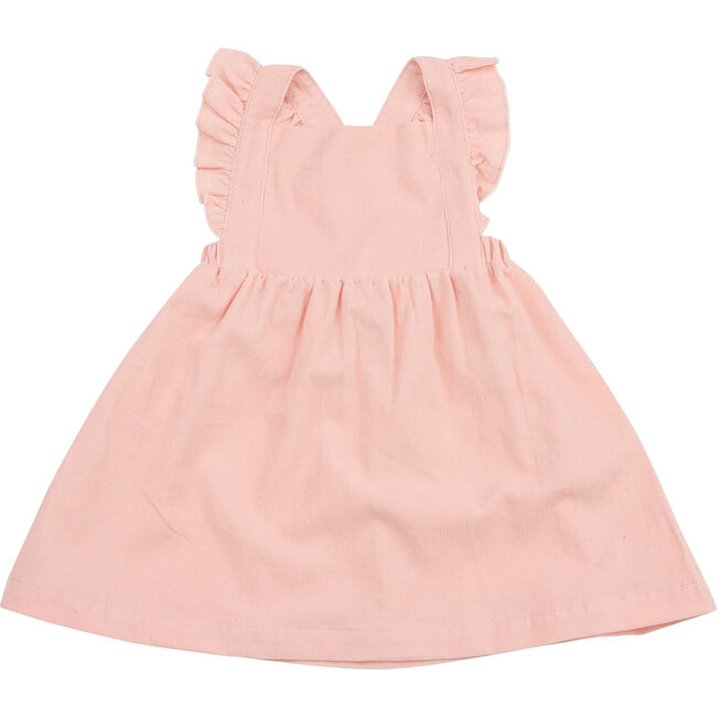 Corduroy Pinafore Dress Set, Pink - Angel Dear Dresses | Maisonette