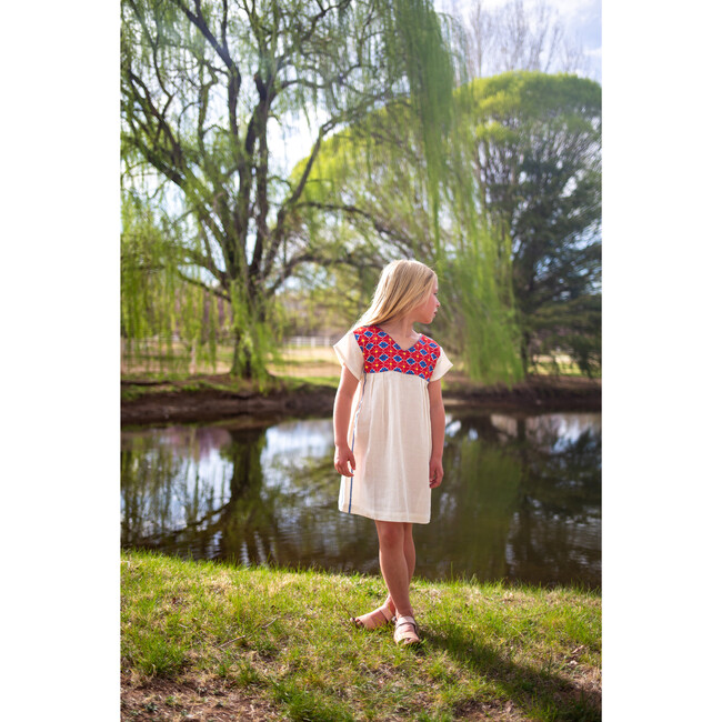 Hanalei Dress Girls, Red/Yellow/Blue - Dresses - 4