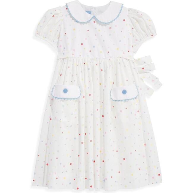 Printed Peter Pan Sundress with Pockets, Confetti Dot - Dresses - 1