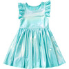 Ruffle Steph Dress, Iridescent Turquoise - Dresses - 1 - thumbnail