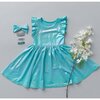 Ruffle Steph Dress, Iridescent Turquoise - Dresses - 2