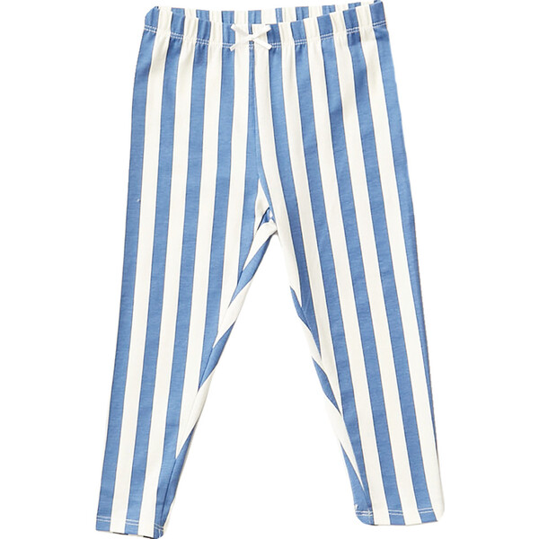 Organic Legging, Antique White Stripe - Pink Chicken Pants | Maisonette
